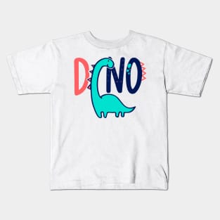 little blue dinosaur Kids T-Shirt